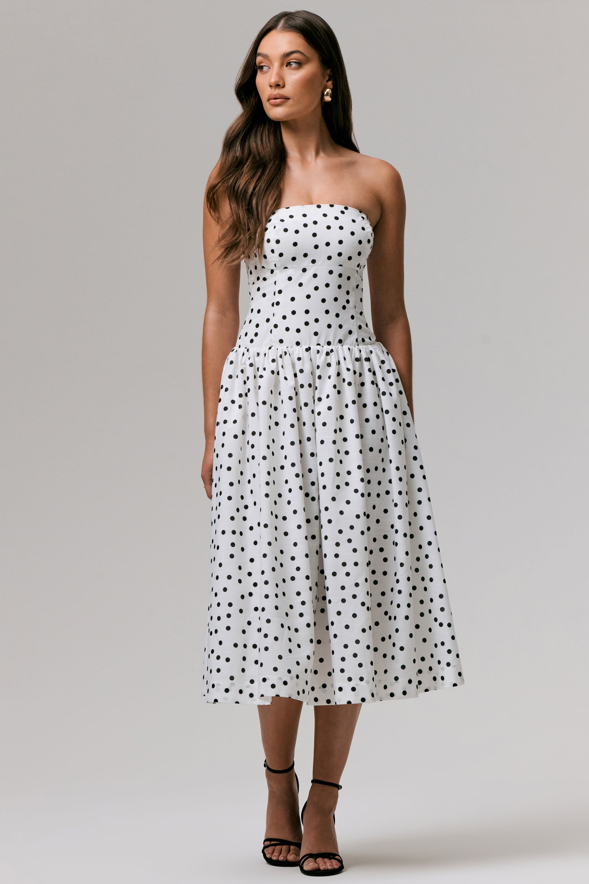 Triumph | Bandeau-Midikleid mit Polka Dots