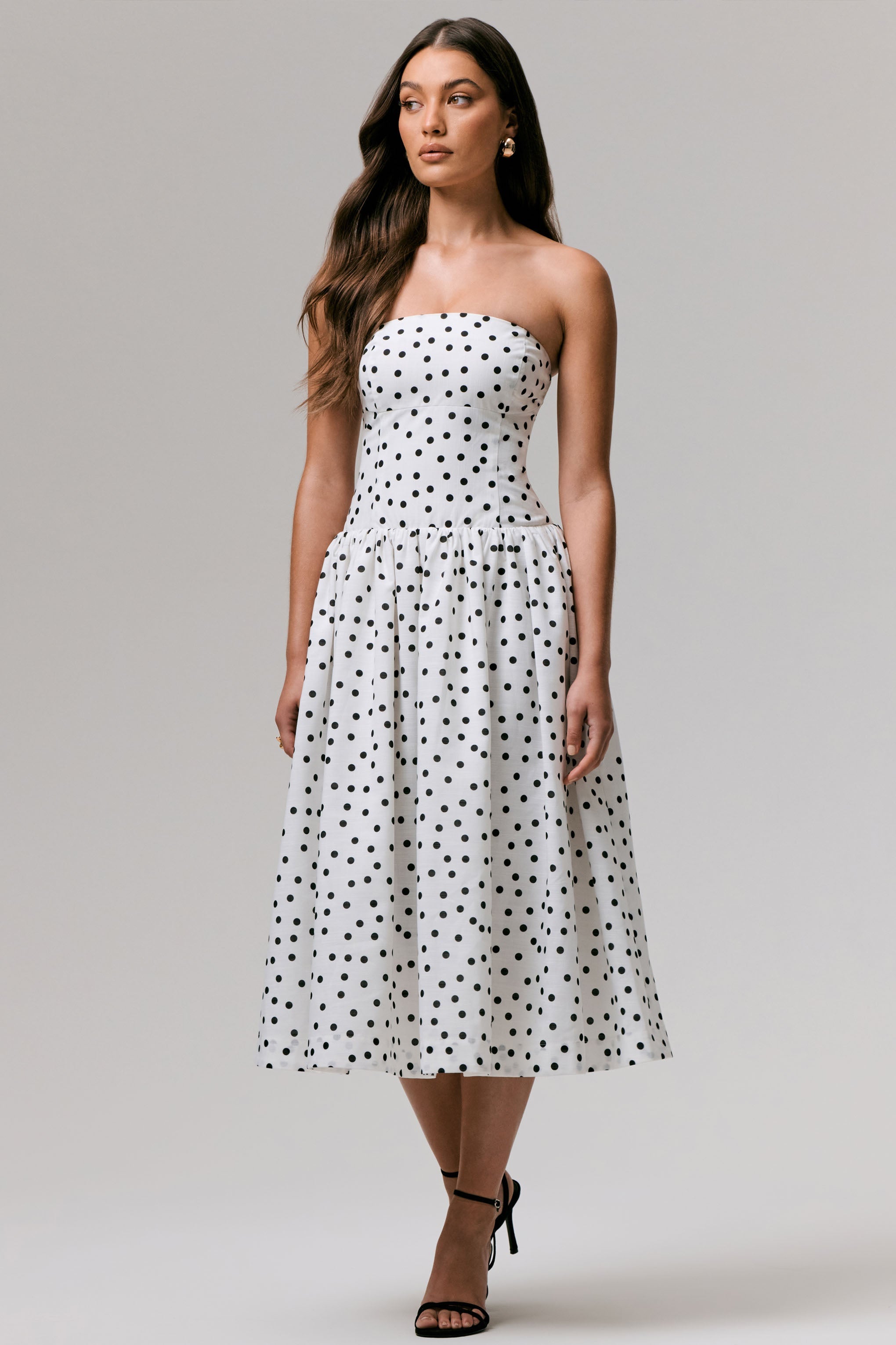 Triumph | Bandeau-Midikleid mit Polka Dots