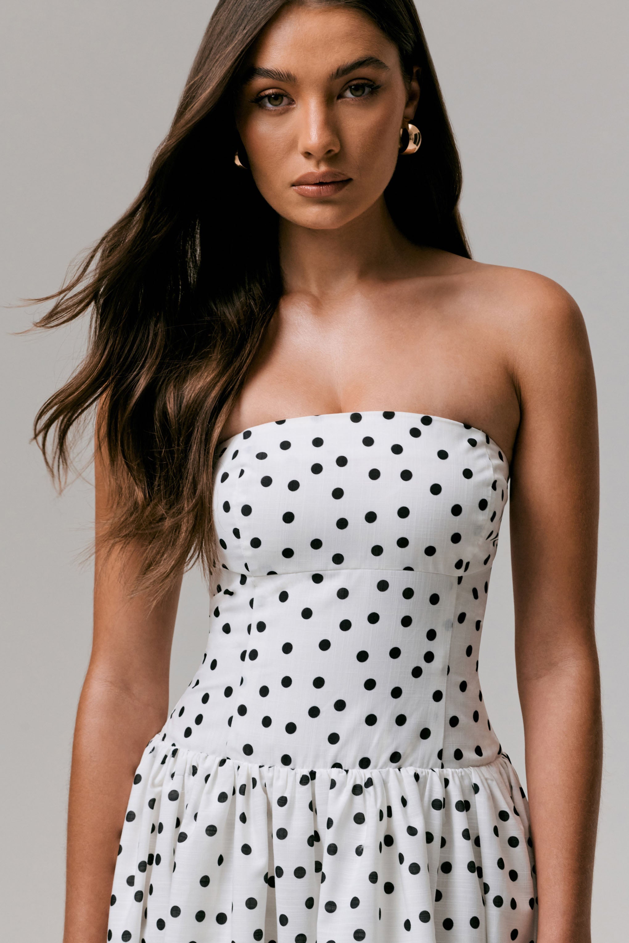 Triumph | Bandeau-Midikleid mit Polka Dots