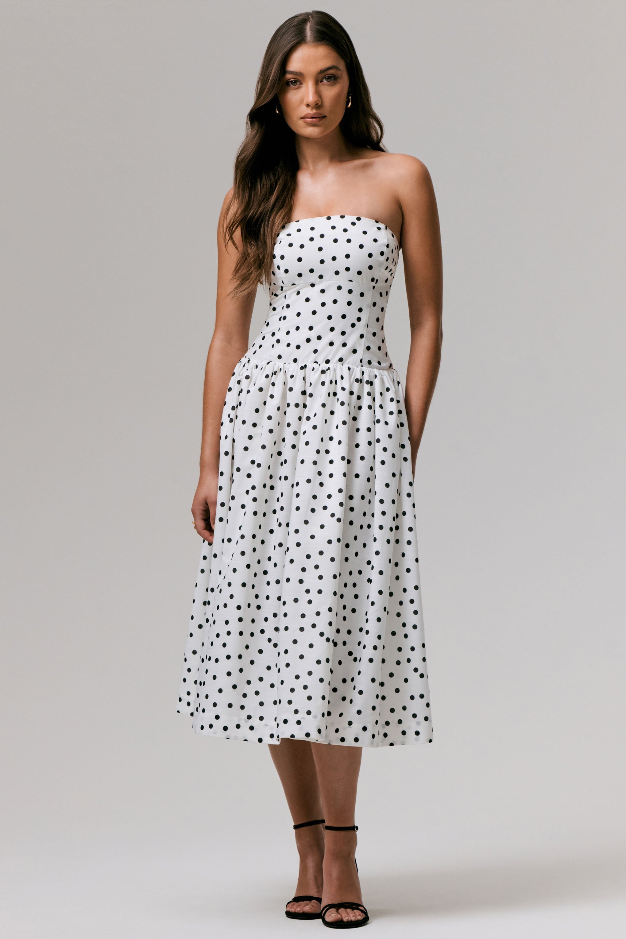 Triumph | Bandeau-Midikleid mit Polka Dots