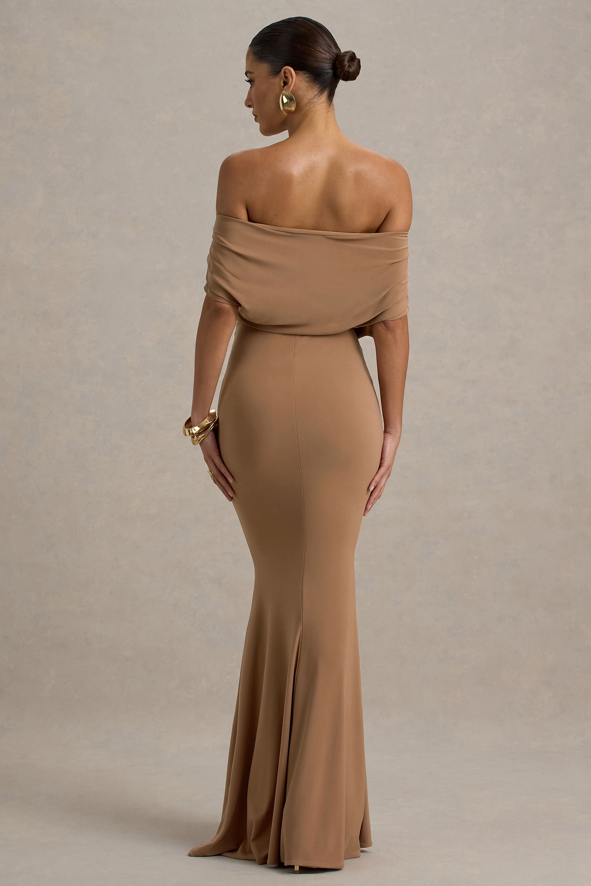 Bowden | Mocha Bardot Maxikleid