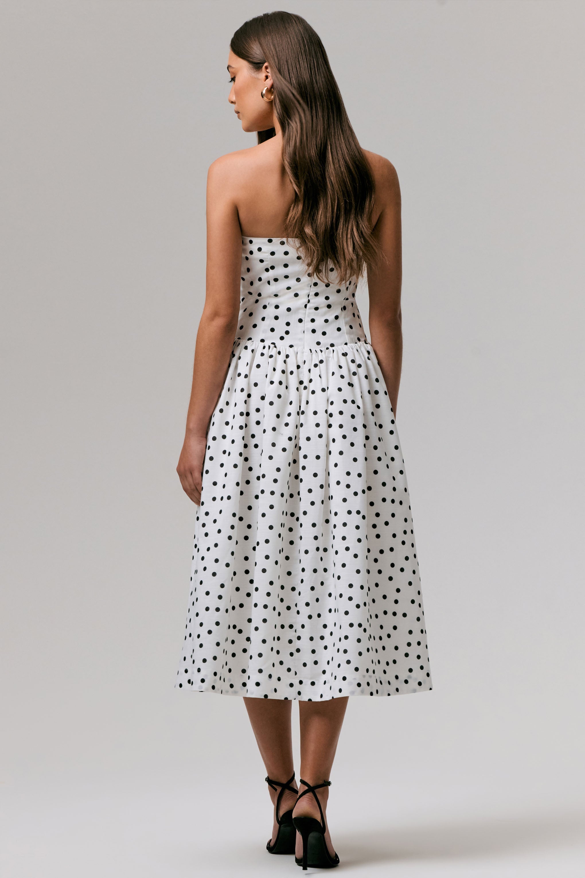 Triumph | Bandeau-Midikleid mit Polka Dots